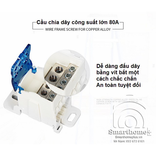 Bộ 2 Chiếc Cầu Đấu Chia Nhỏ Dây Điện 80A KK-80A