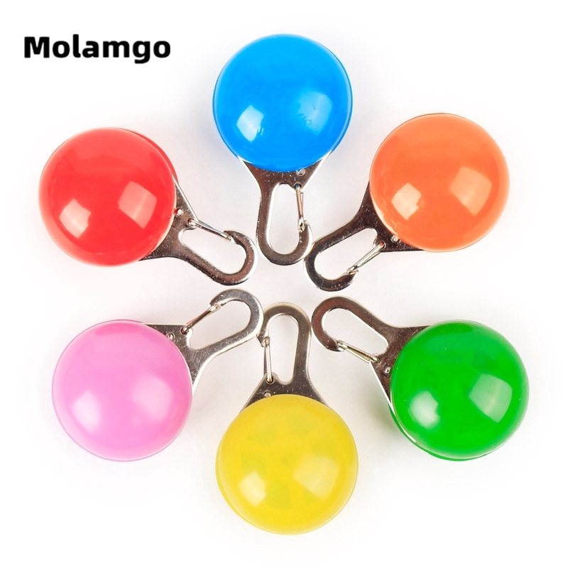 MOLAMGO  Thẻ Tròn Gắn Đèn Led Cho Thú Cưng