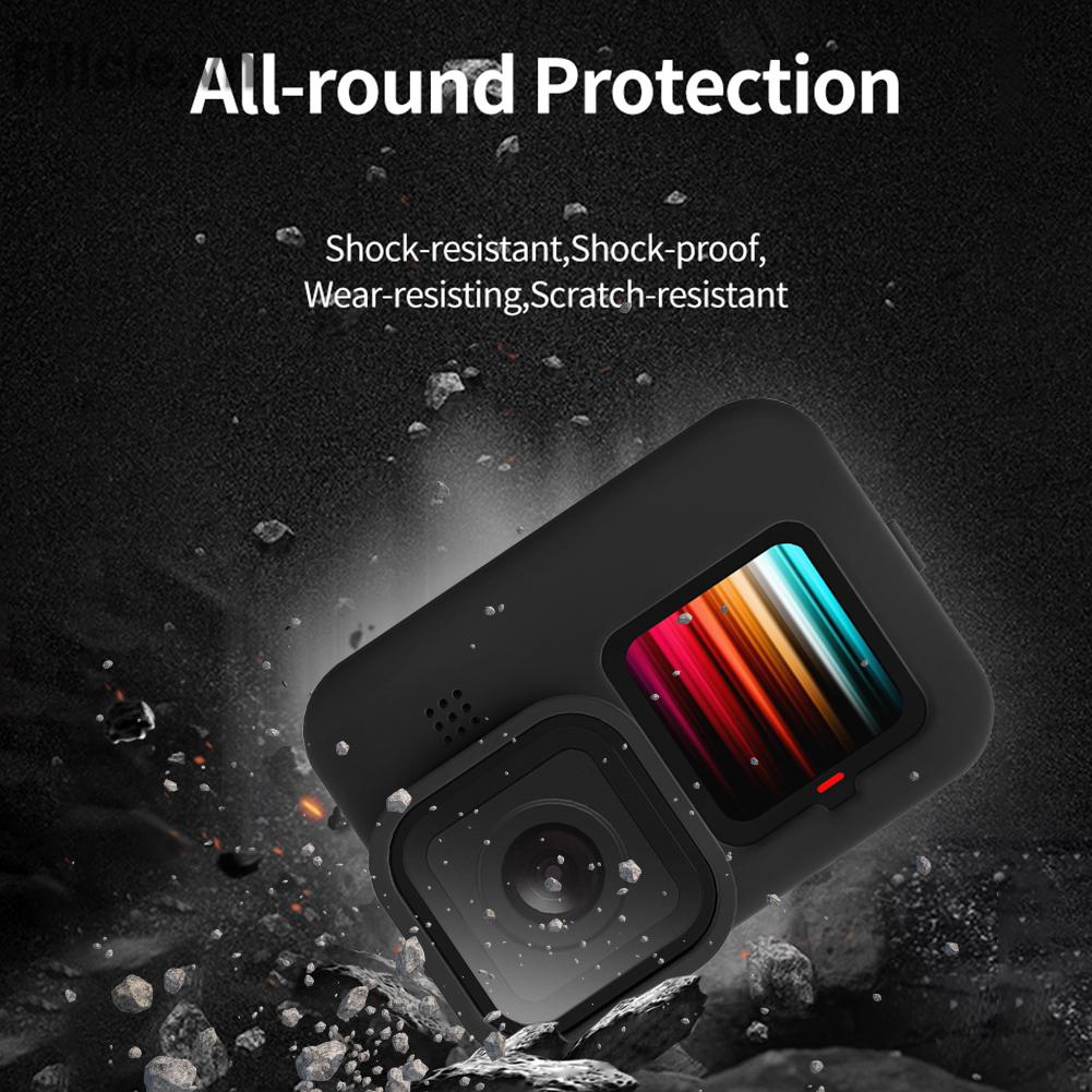 Vỏ bảo vệ bằng silicon màu đen kèm nắp ống kính cho GoPro Hero 9
 | WebRaoVat - webraovat.net.vn