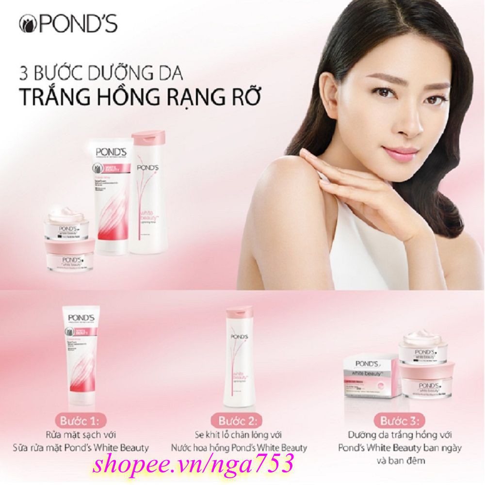 Nước hoa hồng dưỡng trắng da Ponds White Beauty Lightening Toner 150ml 100% chính hãng, shop 99k cung cấp và bảo trợ