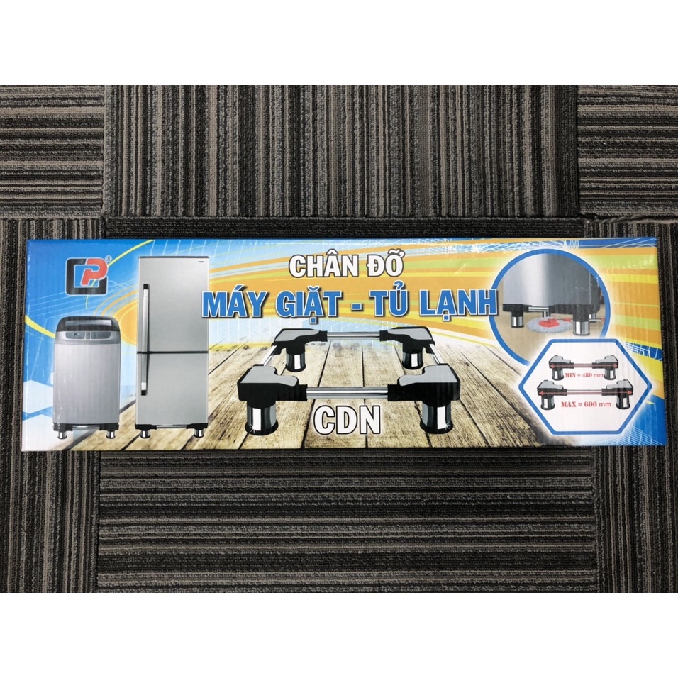 Chân đế tủ lạnh, chân máy giặt đa năng inox cao cấp có thể điều chỉnh kích thước 48-77cm