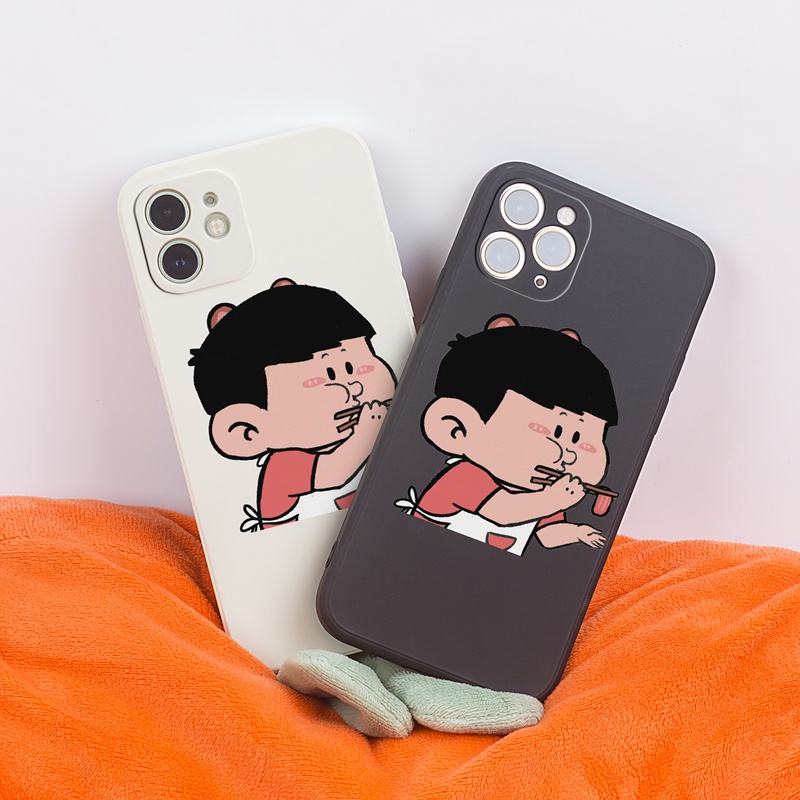 Ốp lưng iphone Ốp điện thoại Suntaiho Silicon mềm hình cậu bé mũm mĩm thích hợp cho iPhone 13 12 11 Mini Pro X XR XS Max 7/8 Plus