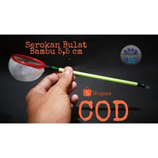 Image of Serokan Seser Saringan Ikan cupang kutu air encu dhapia cangkang artemia bulat bambu lapis 5,5 cm