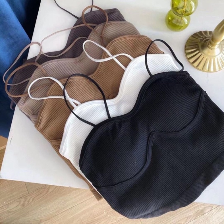 Áo Lót Nữ , Áo Bra Len Tăm Cúp Ngực Dáng Lửng Phong Cách Hàn 2820 chất đẹp, thoáng hút mồ hôi