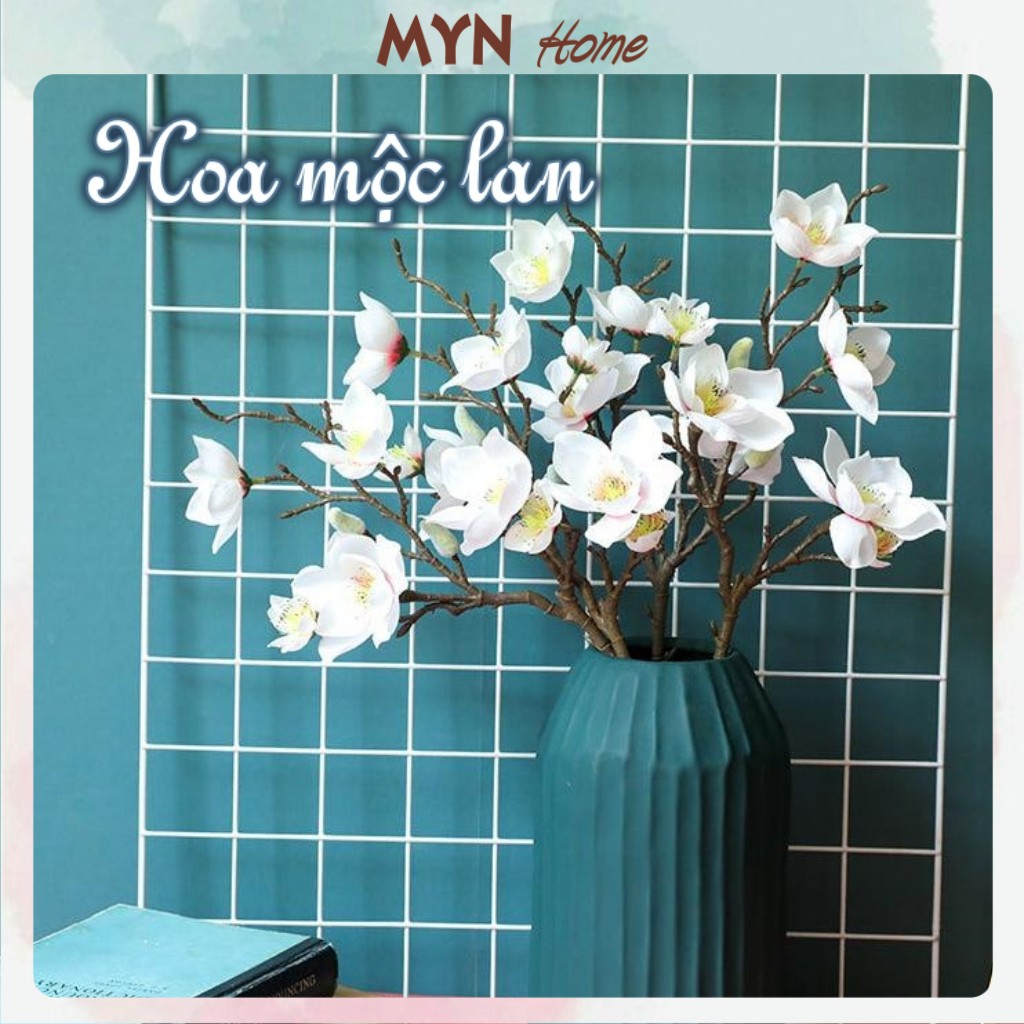 Hoa Mộc Lan Nhân Tạo Dùng Trang Trí Độc Đáo dài 48cm