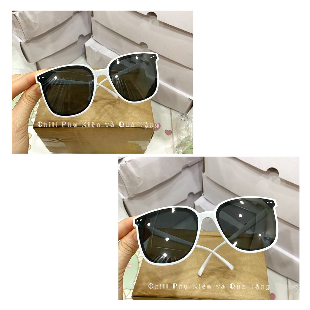 K13 - Kính mát nam nữ, mắt kiếng râm thời trang chống nắng du lịch màu trắng 2 chấm tròn ngang | BigBuy360 - bigbuy360.vn
