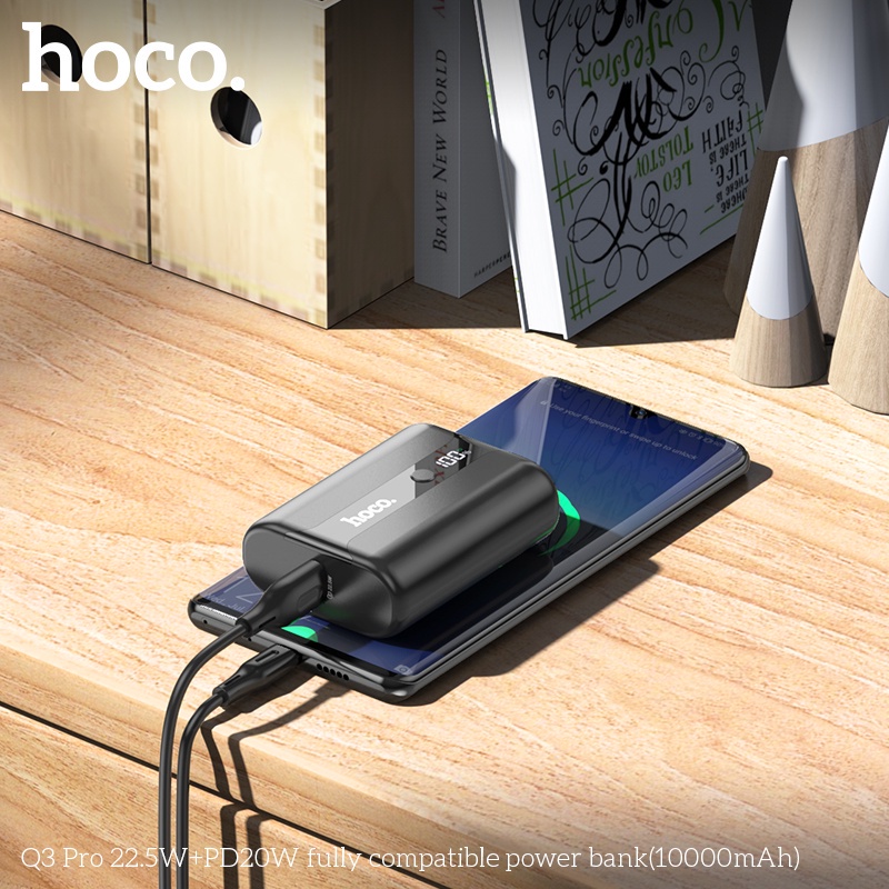 Sạc dự phòng nhanh HOCO. Q3 Pro 10000mAh 22.5W PD 20W QC 3.0 cho iph 13 12 11 Pro Samsung S22