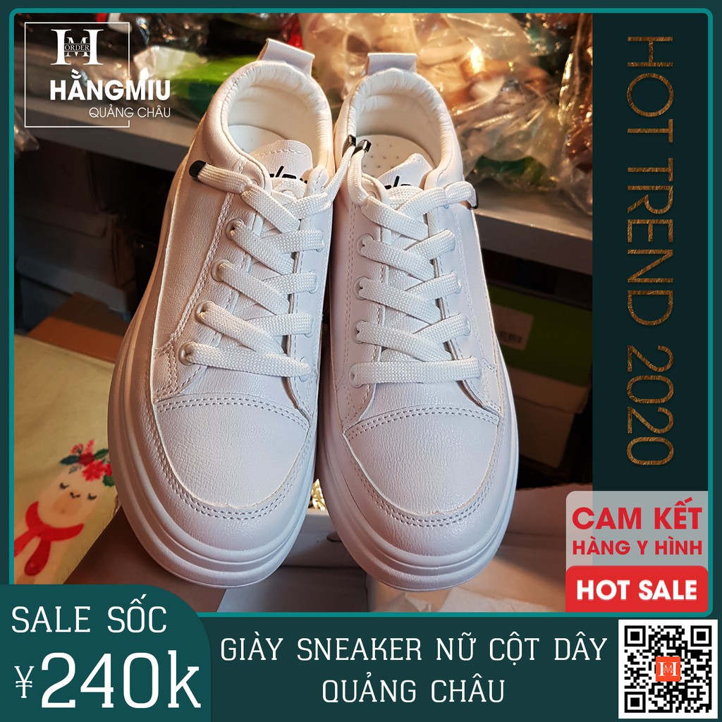 Giày Sneaker Thể Thao, Giày Nữ Buộc Dây Quảng Châu Cao Cấp Hot Trend 2022