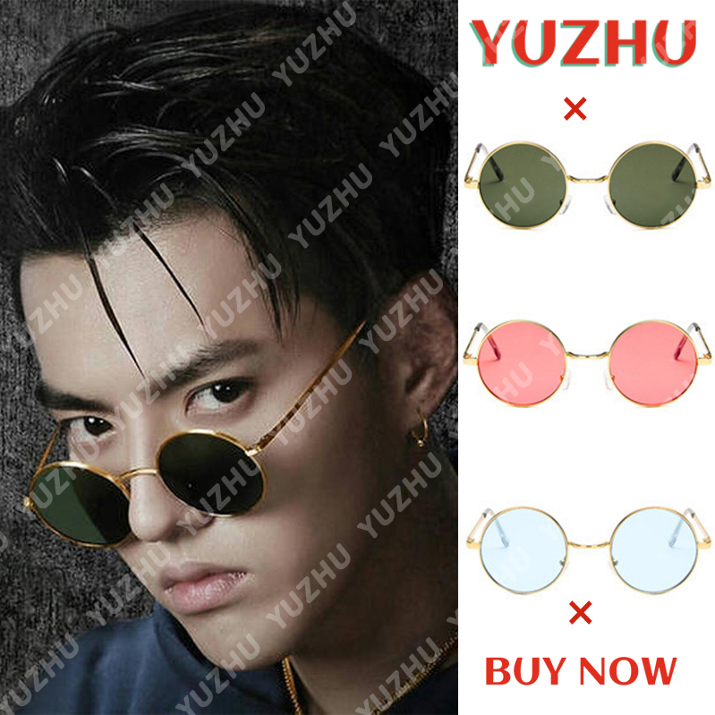 Kính mát gọng tròn chống tia UV phong cách Hàn Quốc