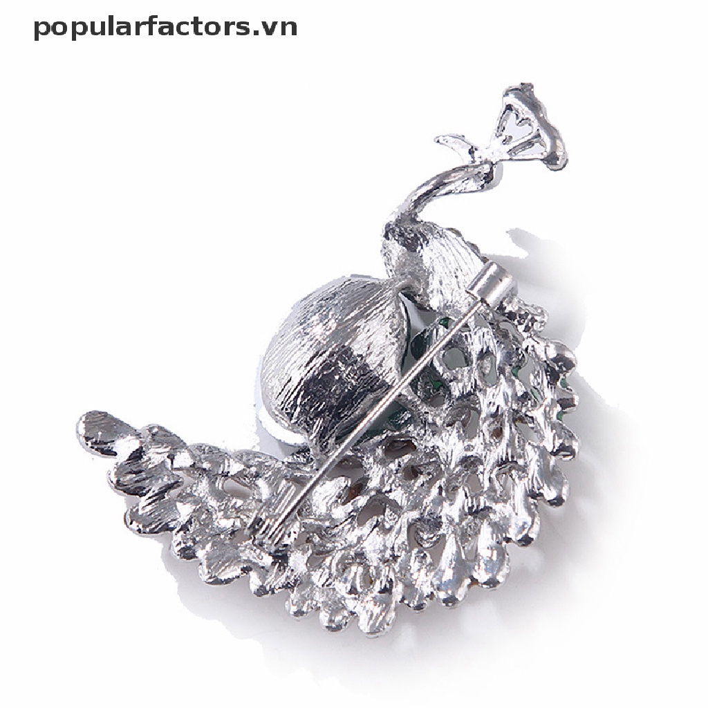 Ghim cài áo hình công đính đá nhân tạo lấp lánh thời trang