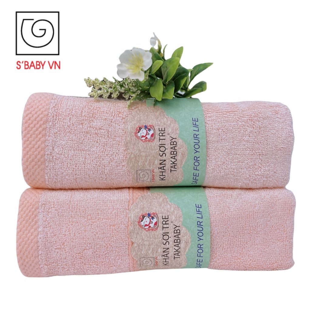 Combo 2 Khăn Quấn Đầu Sợi Tre Cao Cấp S'BABY 35x78cm Tiêu Chuẩn Xuất Nhật, An Toàn Cho Da - CB000013