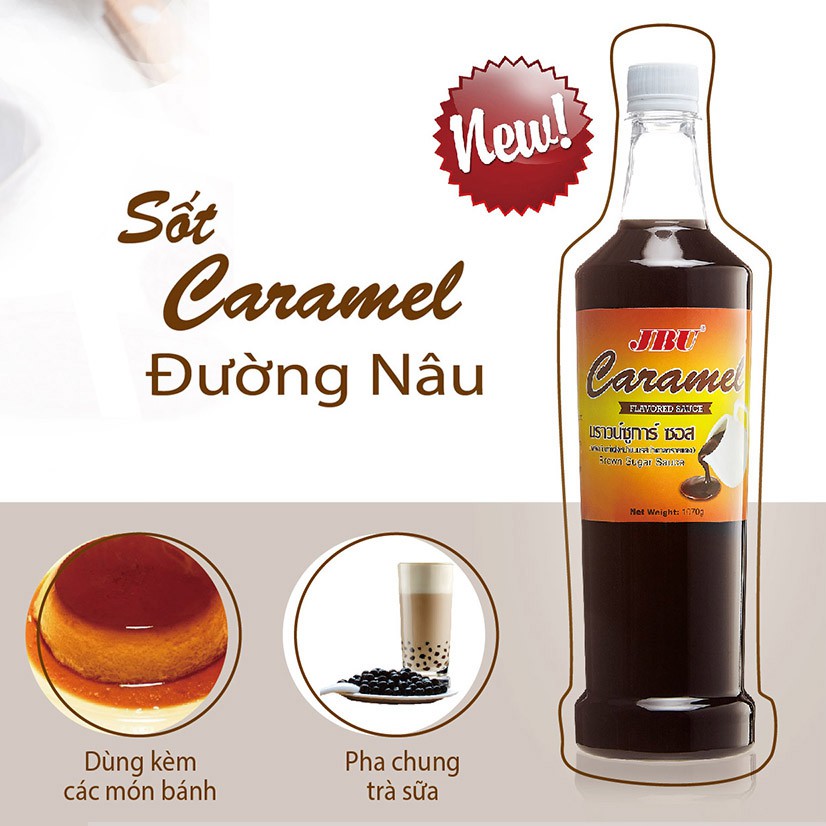 Syrup Đường Đen -Syrup đường nâu JBU Brown sugar sauce chai 1.070kg