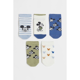 Set 5 đôi tất cổ ngắn mickey bé trai HM