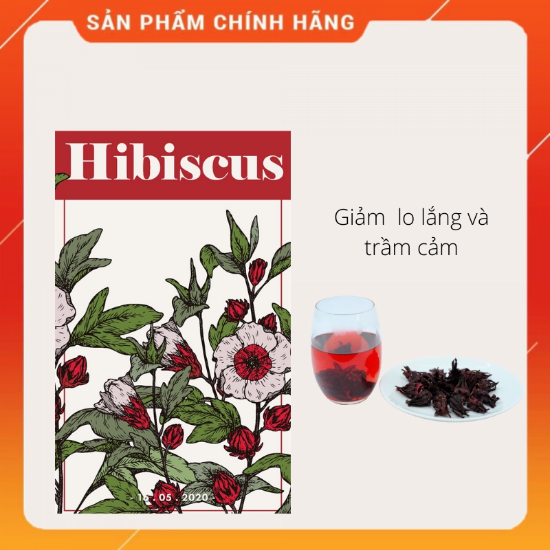 Trà đài hoa Hibiscus, giải khát, hỗ trợ ngăn ngừa lão hóa, tốt cho sức khỏe 50 gr