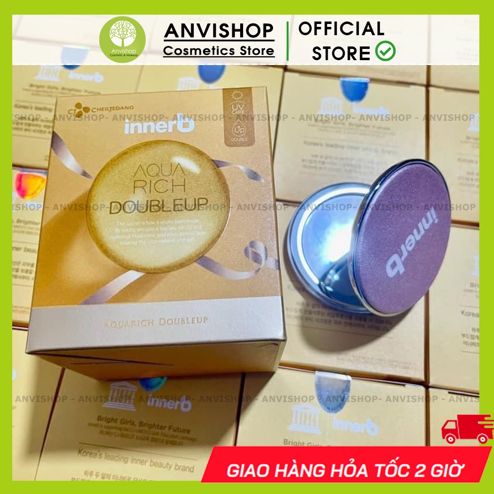 Viên Uống Cấp Nước InnerB Aqua Rich DoubleUp 42g Bổ Sung Collagen, Bảo Vệ Da Khỏi Tia UV Hộp 70 Viên