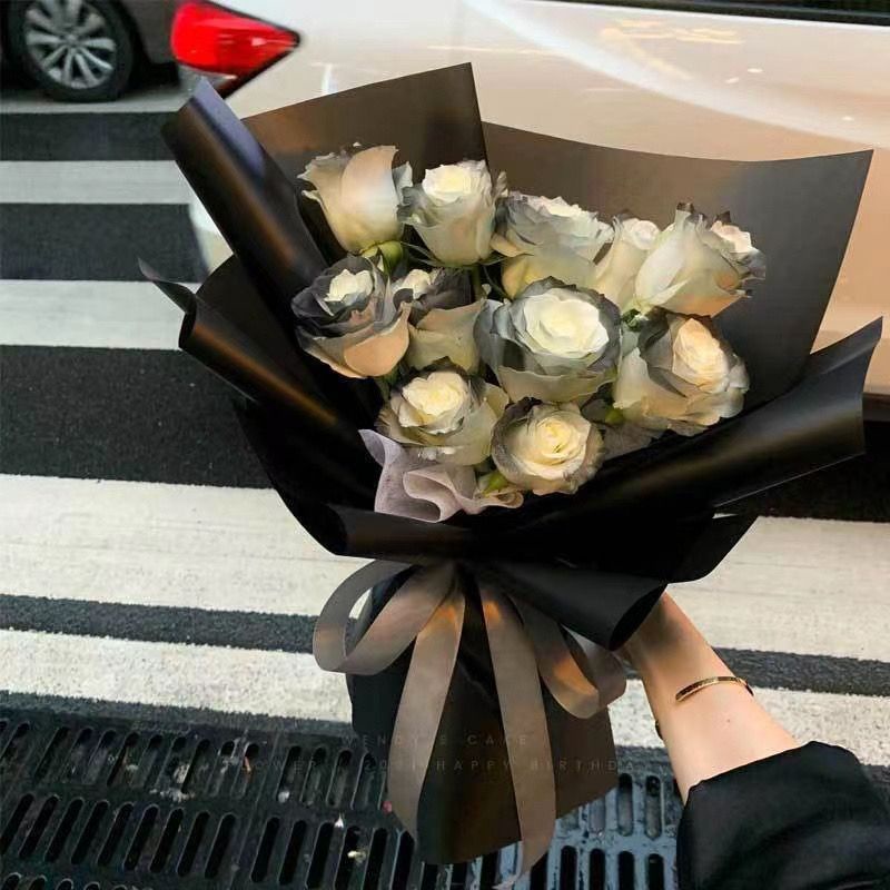 Bó Hoa Hồng Hiệp Sĩ Màu Đen Dùng Làm Quà Tặng Valentine Cho Bạn Trai / Bạn Gái / Bạn Gái / Bạn Gái Cao Cấp