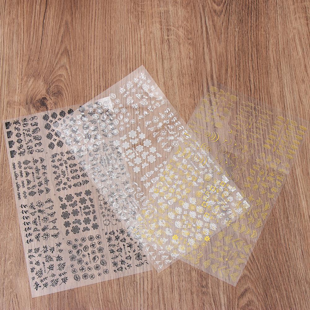 Bộ 12 Miếng Dán Móng Tay Họa Tiết Ren 3D Độc Đáo Trang Trí Cho Ngày Valentine