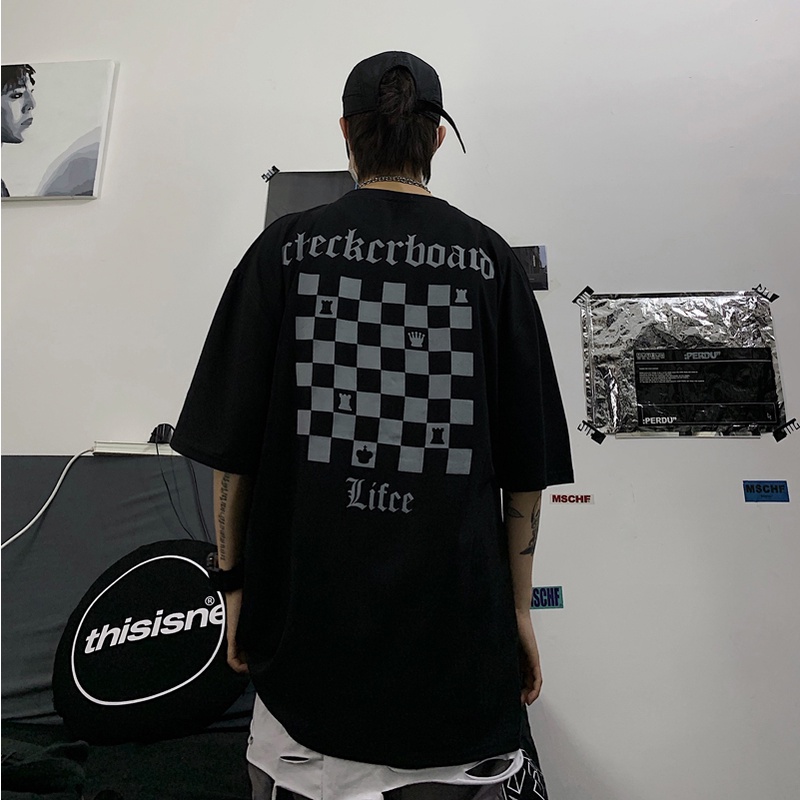 Áo Thun Karo Fom Thụng Dáng Rộng Unisex Phong Cách Thoải Mái Siêu Đẹp Trời Hè Mã MenX Store