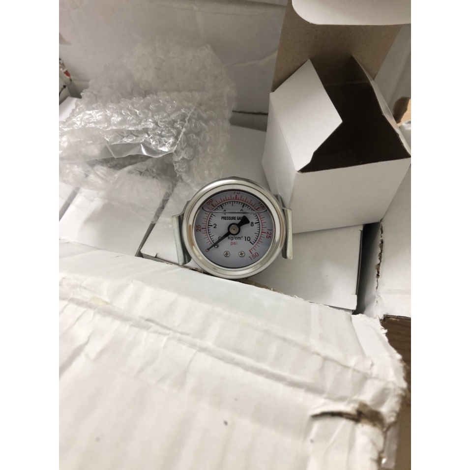 Đồng Hồ Dầu 10kg - 150PSI Đo Áp Máy Lọc Nước RO Gia Đình, Đo Áp Thuỷ Lực Hàng Chuẩn TAIWAN.