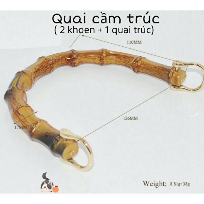 Quai Trúc Túi Xách, Quai Giả Trúc Cầm Tay