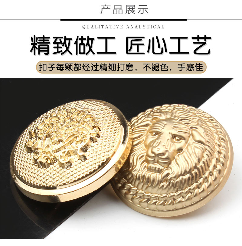 10 Nút Áo Kim Loại 18mm Phong Cách Vintage