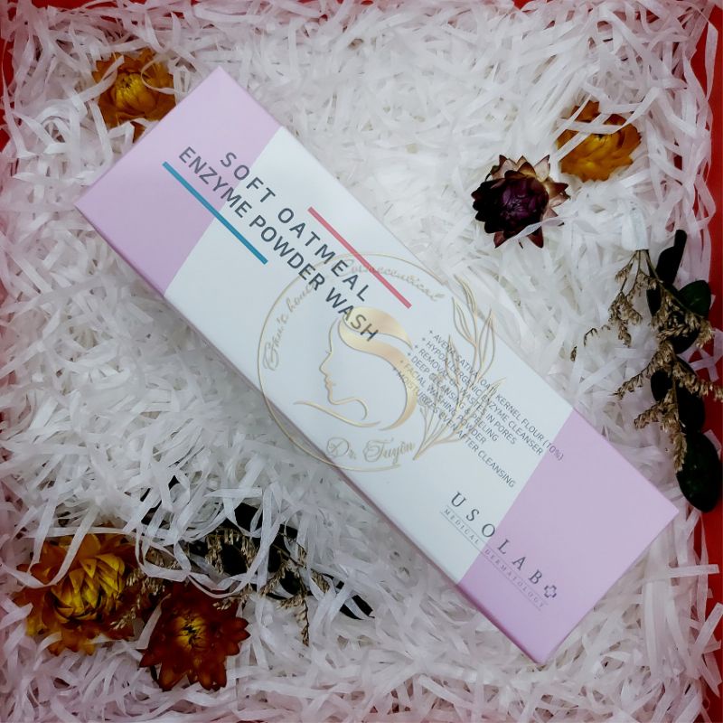 Bột rửa mặt giúp làm sạch da, tẩy da chết dịu nhẹ dạng enzym Usolab Soft Oatmeal Enzym Powder Wash 50g