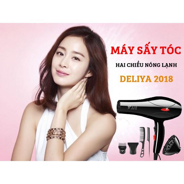 Máy sấy tóc 2 chiều nóng lạnh,Máy sấy tóc DELIYA 8018 ( 2000W) an toàn - chống quá nhiệt