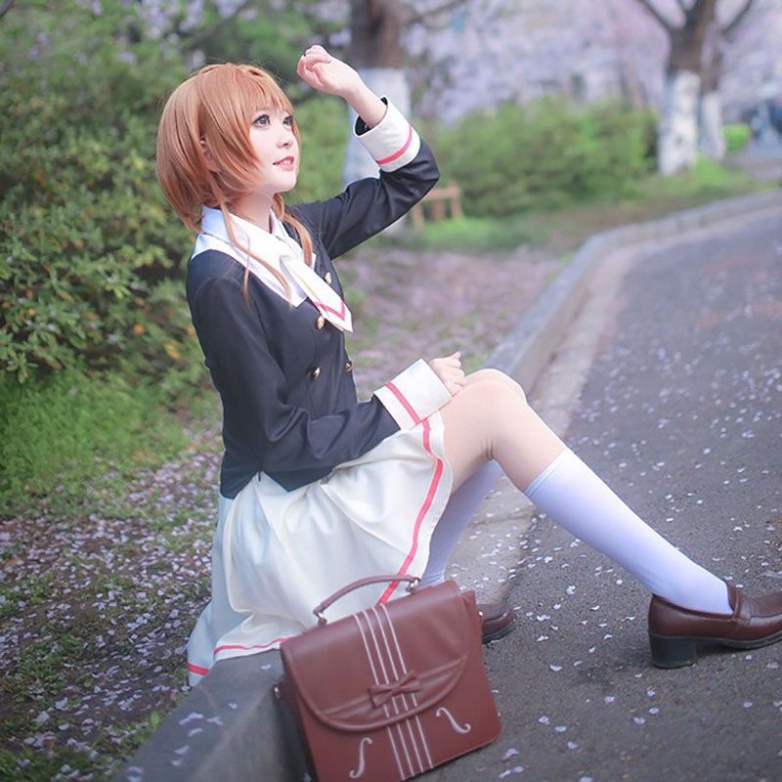 [O] Costume wig Sakura Kinomoto va Tomoyo - Thủ lĩnh thẻ bài - Quần áo hóa trang [Miu Cosplay] | BigBuy360 - bigbuy360.vn