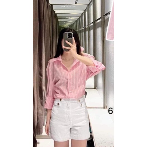 Áo sơmi hồng zara