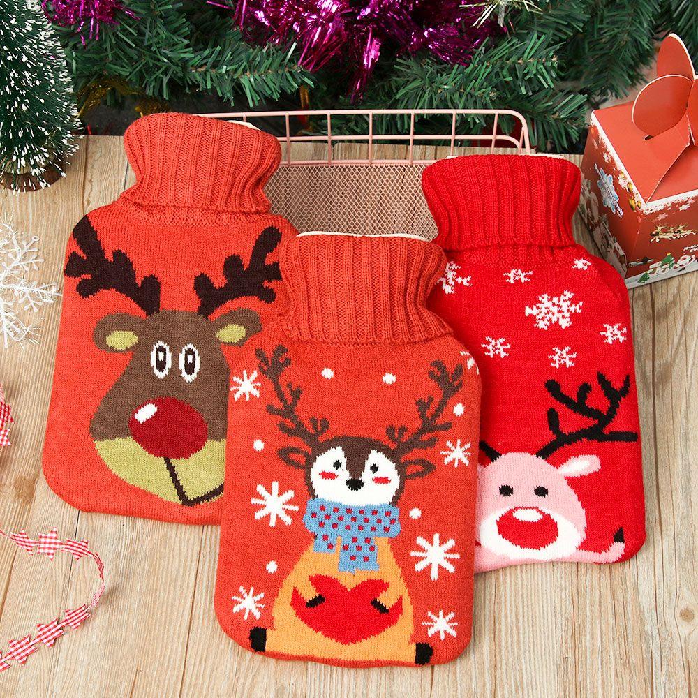 ORIENTLII Túi Chườm Nóng Bằng Cao Su Họa Tiết Hoạt Hình Xinh Xắn Theo Phong Cách Mùa Đông