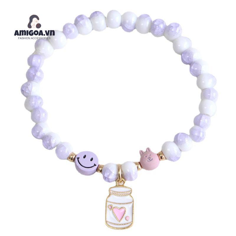 ✨✨Thời Trang Vòng Tay Mặt Hình Kỳ Lân / Thỏ Bằng Gốm Sứ Cho Nữ