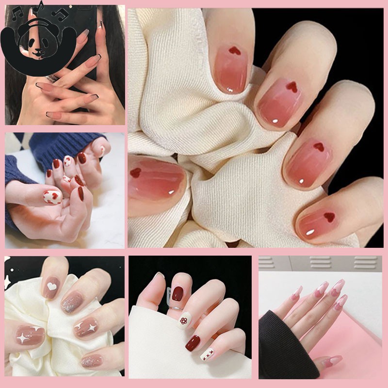 Set 24 Móng Tay Giả Kèm Keo Dán Phong Cách MM