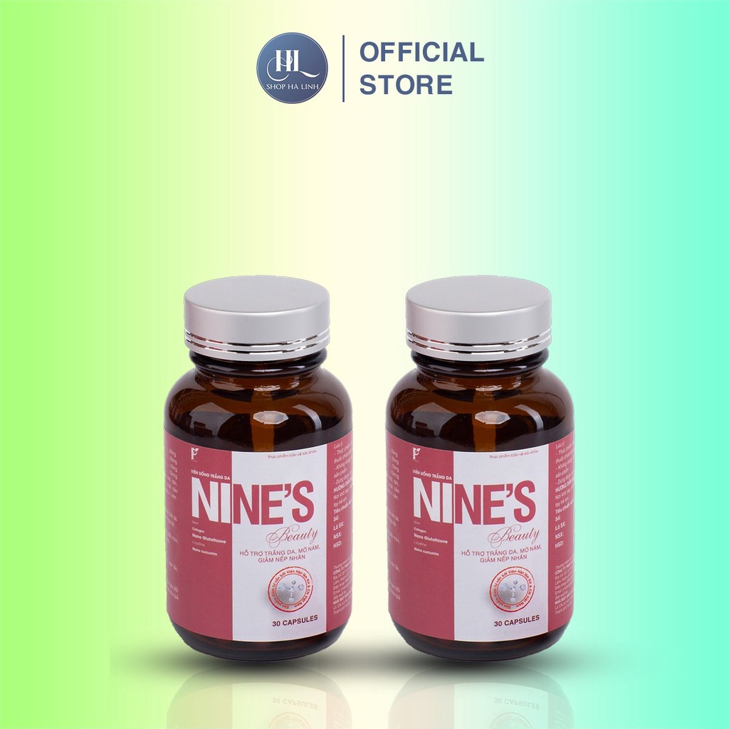 ✅ (COMBO 2 LỌ) Nine's Beauty trắng da, mờ nám, giảm nếp nhăn (Hộp 30 Viên)