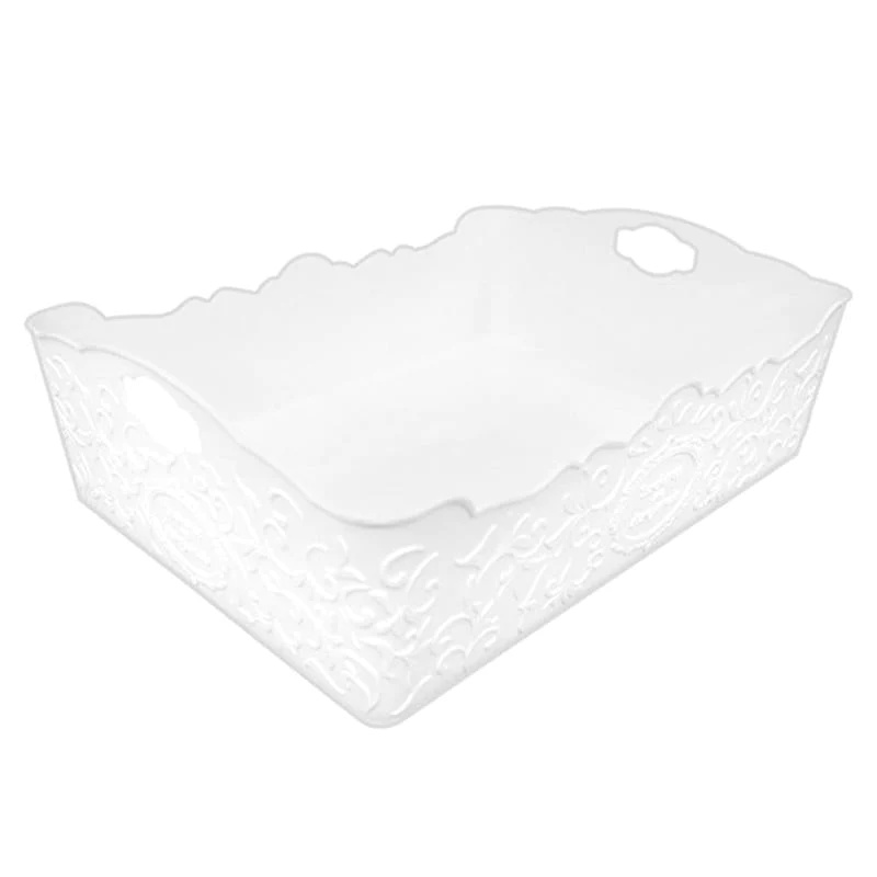 Daiso Rổ B5 Basket Decorative White