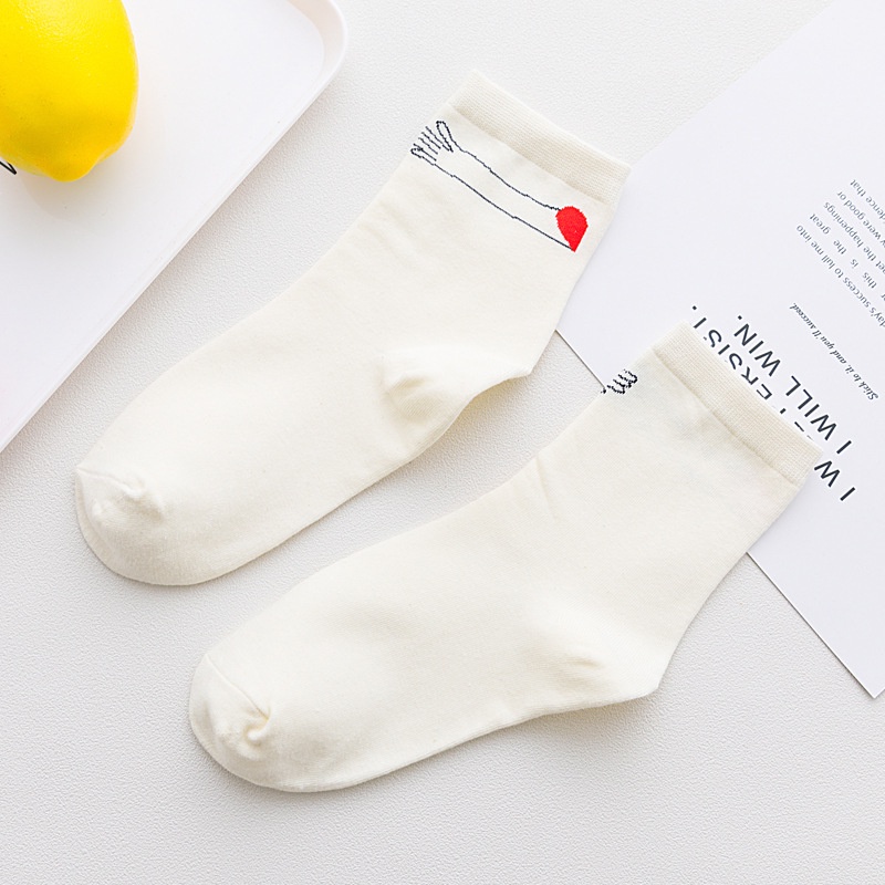 Vớ WAFNHA D389 vải cotton in hình nhân vật hoạt hình dễ thương