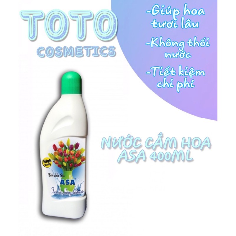 NƯỚC CẮM HOA ASA 400ML &quot;GIÚP HOA TƯƠI LÂU, KO THỐI NƯỚC&quot;