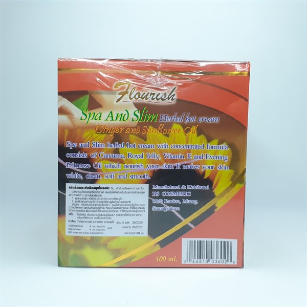 Kem thoa tan mỡ bụng Flourish Spa & Slim Herbal Bot Cream 500ml
