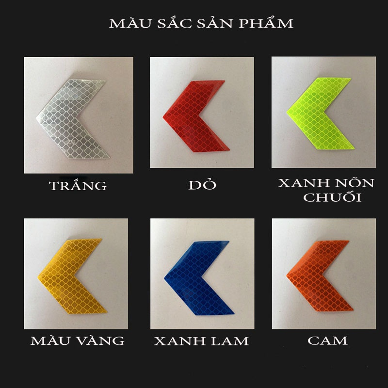 Decal dán xe ô tô – Bộ Decal trang trí xe ô tô hình mũi tên cảnh báo nguy hiểm VER 2