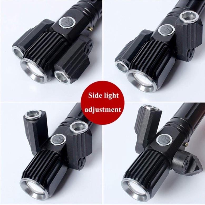 Đèn Pin siêu sáng Cầm Tay 3 Bóng Xoay 360 Độ Siêu Sáng [TẶNG PIN VÀ CỦ SẠC] ( tuyển sỉ )