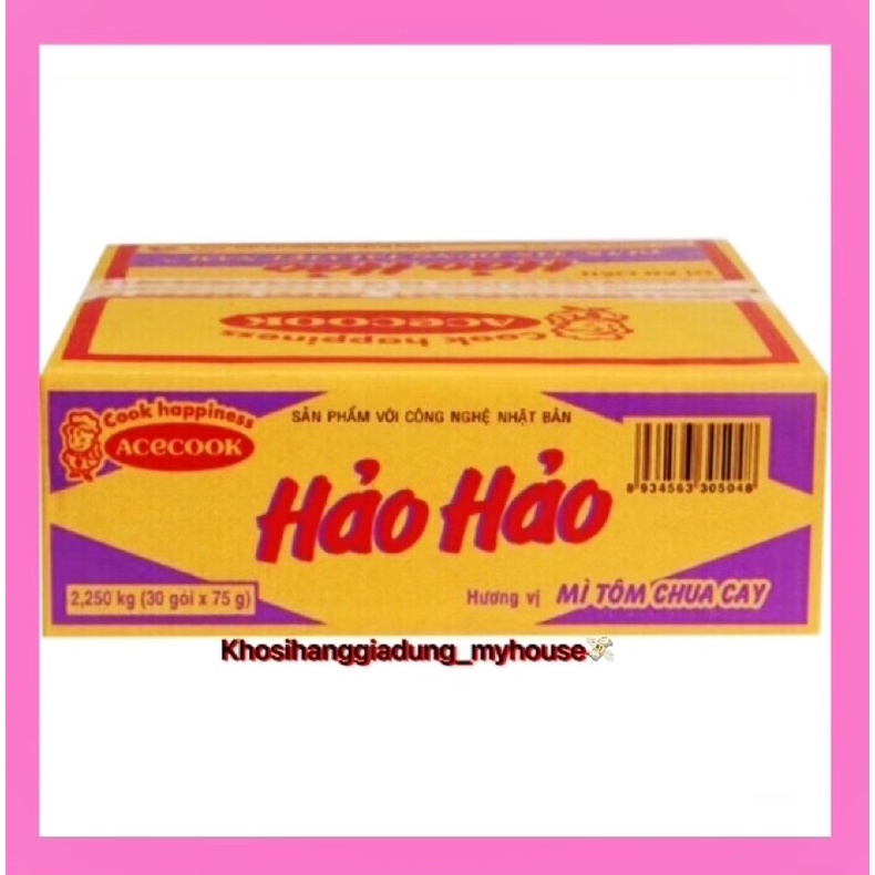 Mì tôm Hảo Hảo tôm chua cay 30 gói*75g