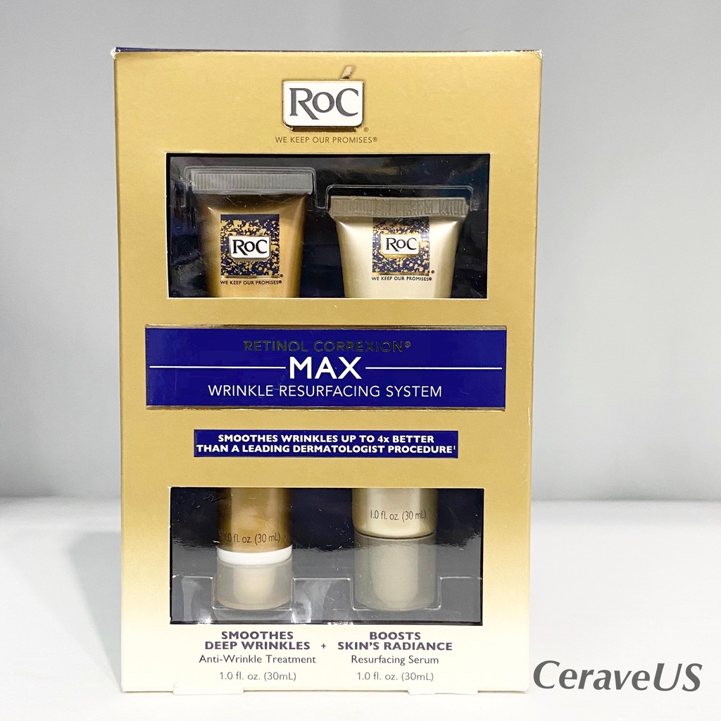 Bộ dưỡng da chồng nhăn Roc Retinol Correxion Max Wrinkle Resurfacing System