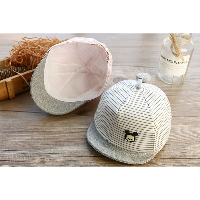 Nón kết sọc mickey đáng yêu cho bé sơ sinh 0-4 tháng