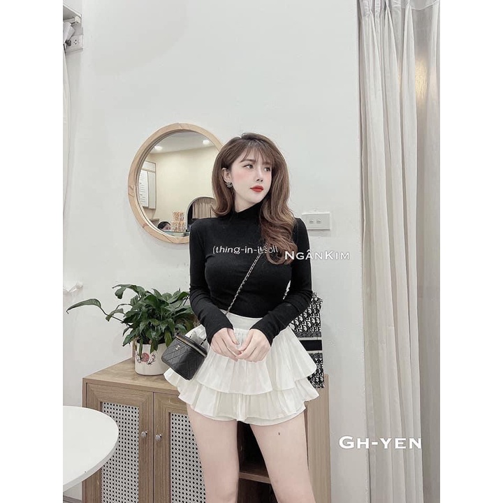 Chân Váy Xếp Ly Hai Tầng ullzang nữ m707