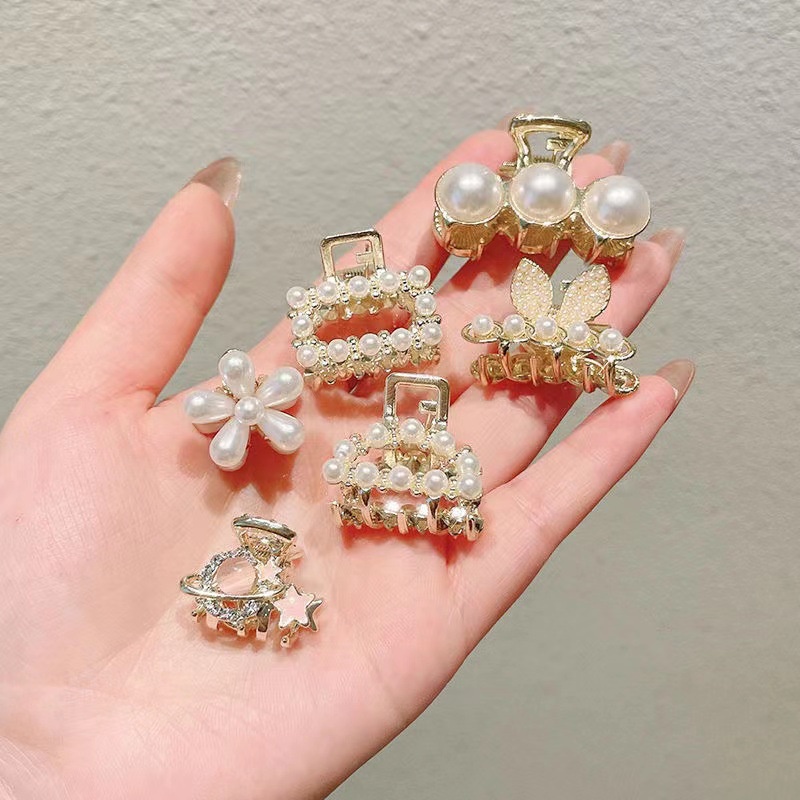 Set 9 Kẹp Tóc Mạ Vàng Đính Ngọc Trai Hàn Quốc - SẢN PHẨM TREND