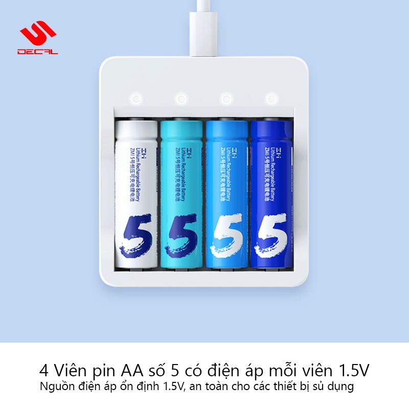 [Mã 157ELSALE hoàn 7% đơn 300K] Bộ pin sạc Lithium PB421 ZMI