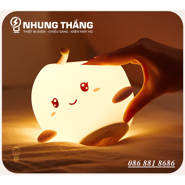 Đèn Ngủ Hình Cá Đèn Dầu Dễ Thương WH-A22 - Thay Đổi Màu Sắc Tùy Thích - Silicon Mềm Mại Siêu Bền-Pin Sạc Tích Điện