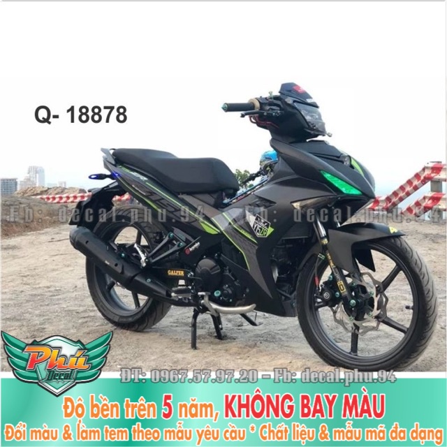 Tem rời Exciter 150 2020 Bản đen nhám Tem rời Y15Zr -1