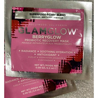 Sample 2.5ml kem dưỡng da glamglow berryglow™ probiotic recovery face mask