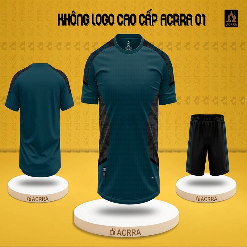 Bộ Quần Áo Bóng Đá Không Logo Tùy Ý In Vải Thái Cao Cấp - Đồ Đá Banh Đẹp Màu Xanh