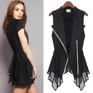 Áo Vest Không Tay Chất Liệu Chiffon Thời Trang Mùa Thu Theo Phong Cách Âu Mỹ Cho Nữ